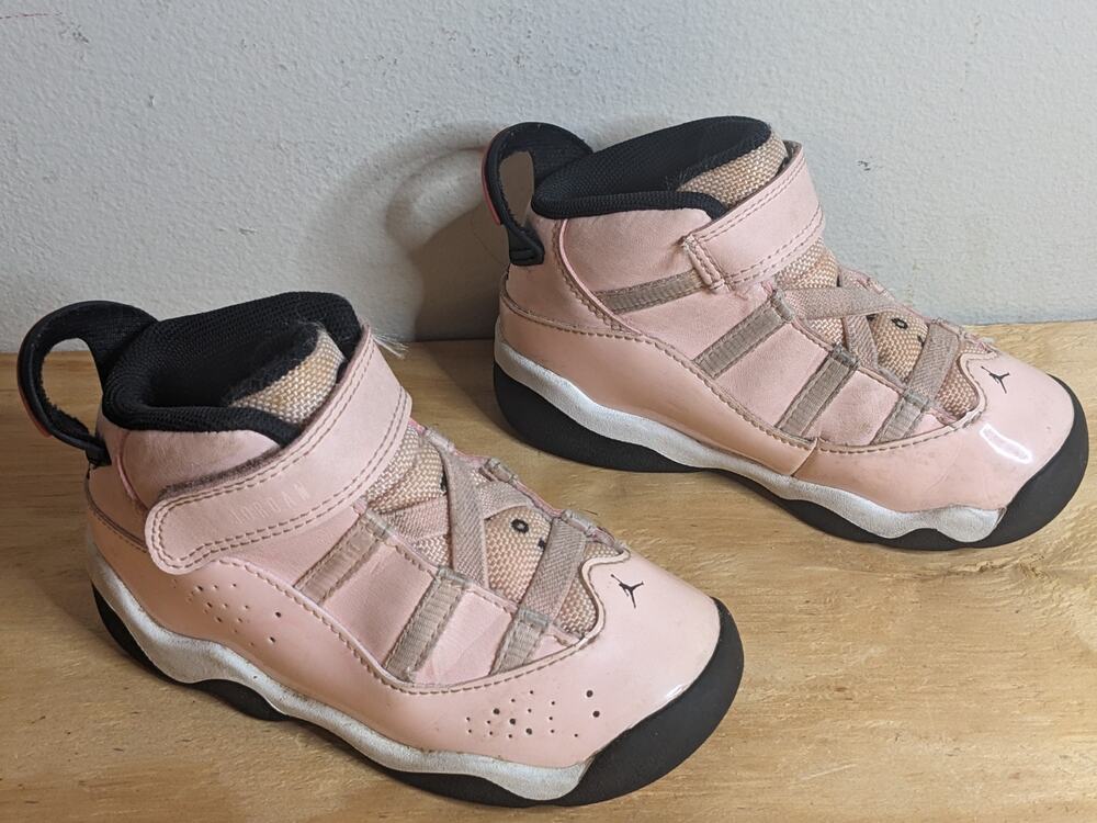 Girl’s Air Jordan 6 Rings Athletic Shoes ‘Atmosphere’ 323420 602 - Size 8C Kids